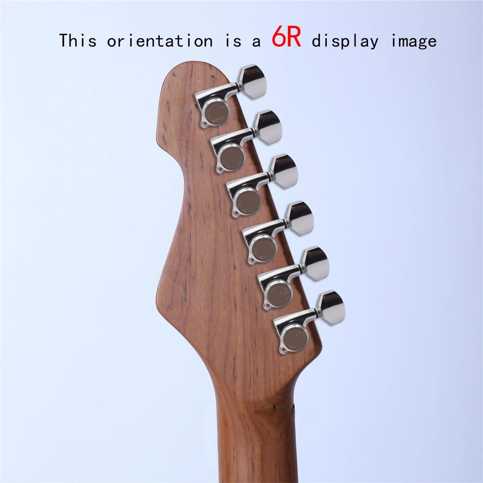 Clavijas De Afinación Guitarra Con Relación Engranaje 1:18 Minibotón Ovalado Clavijas Guitarra(BK)