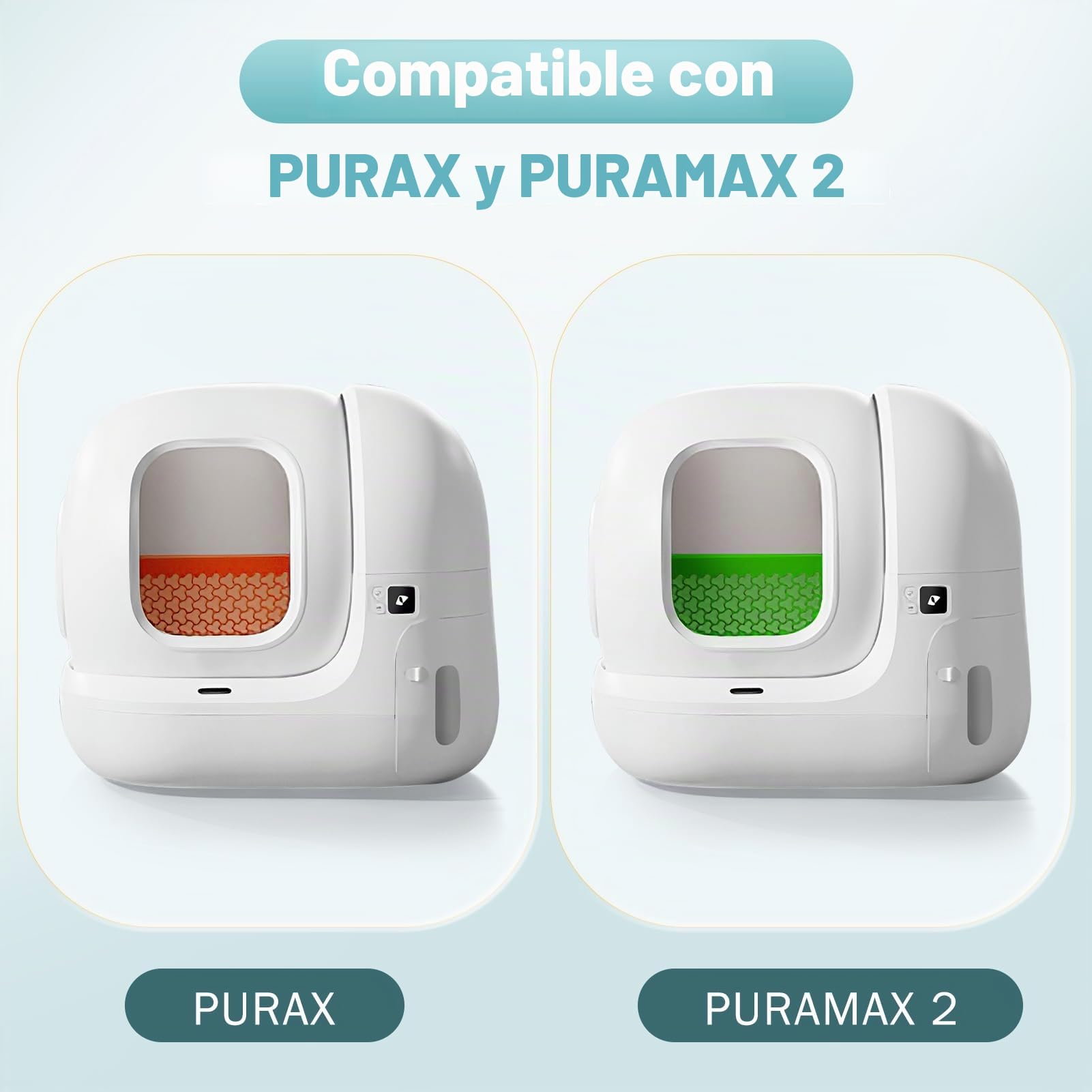 6 x N50 Eliminador de olores 2.0 para Pura Max & Pura Max 2 - Cartuchos de control de olores para inodoros autolimpiables | Exclusivo Compatible