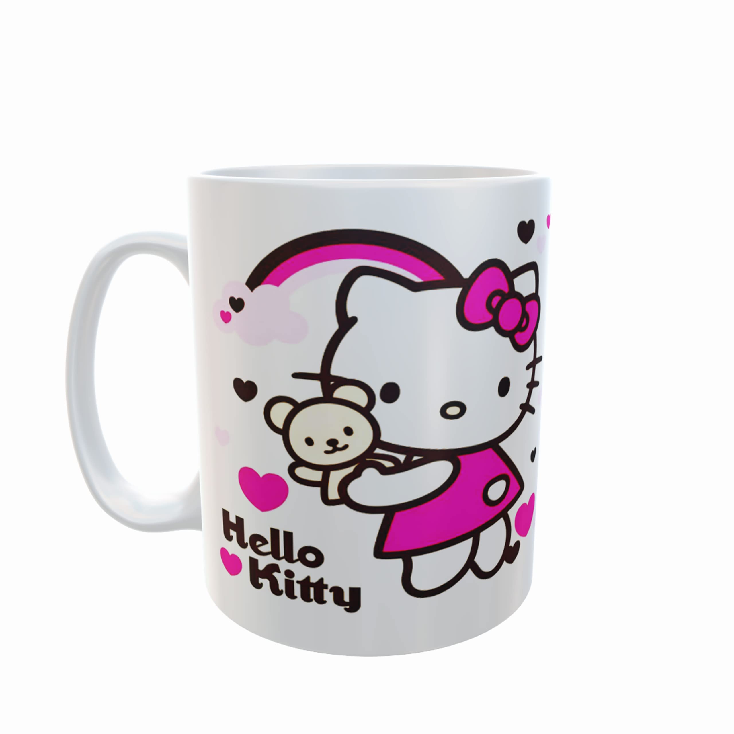 Cartoon Coffee Mug Hello Kitty Birthday Gifts for Kids Daughter Girls 1 Piece White Ceramic Cup 325 ml