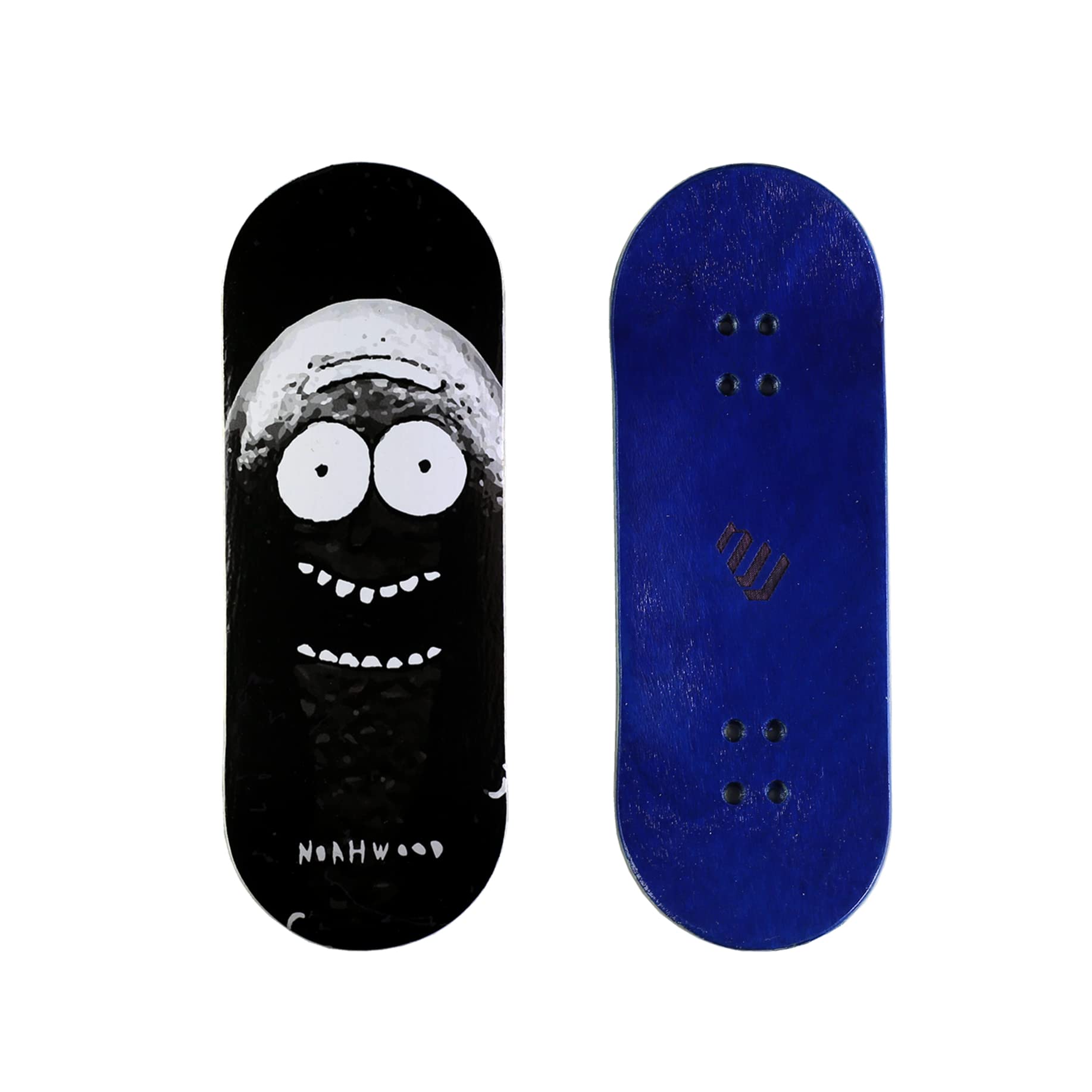 NOAHWOODFingerboards Deck (34.2x97mm 5-Layer Maple Wooden Handmade by NW11s Molds)+2 Pcs Grip Tape (Ghost)
