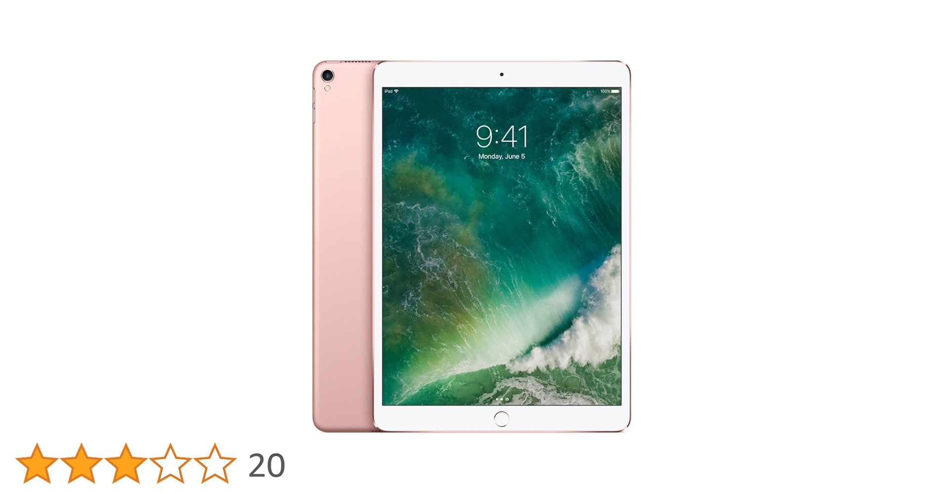 2017 Apple iPad Pro (10.5-inch, Wi-Fi, 64GB) Rose Gold (Renewed