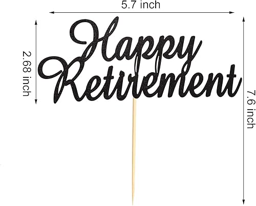 Miniatura 3 de Arthsdite Decoración para tartas de feliz jubilación para tartas retiradas, tema de jubilación, suministros de decoración de pasteles para fiesta de