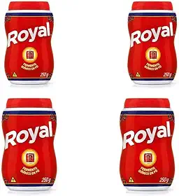 Kit Com 04 Potes Fermento Em Pó Royal Quimico 250G