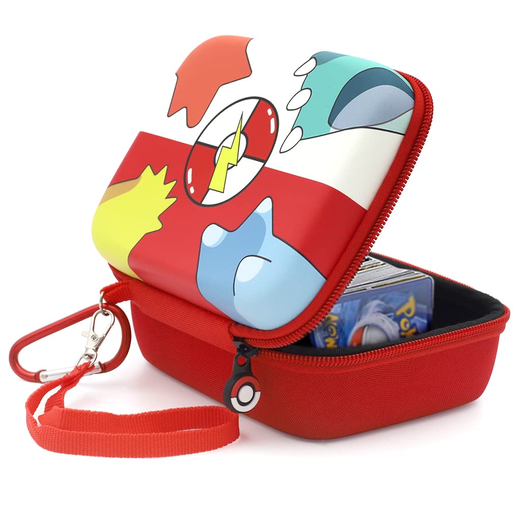 pokemon cards binder under 200 PATPAT® Poke-mon Binder, Box for Trading Cards Cartoon Prints Zipper Bag Trading Cards Binder, Photocard Bag Game Cards Case Xmas Gifts for Kids Boys Girls Toys Energy Type:Water Hyperia City Features 30 double Pokémon Scarlet and Violet
