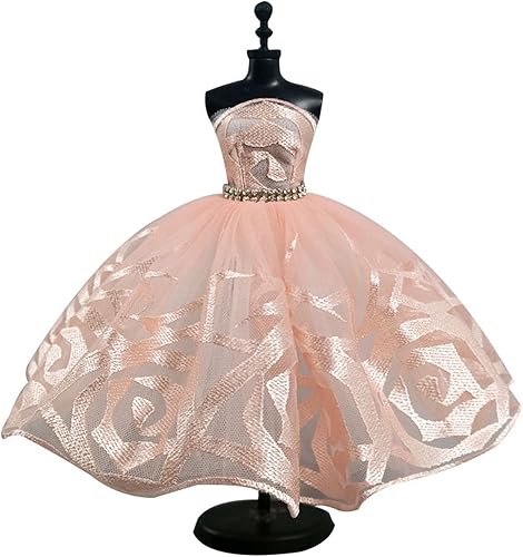 Vestido de ballet tutú de moda para muñecas de 11.5 pulgadas, accesorios de muñecas de 16, falda de 3 capas, vestido de fiesta (seda sin blanquear)