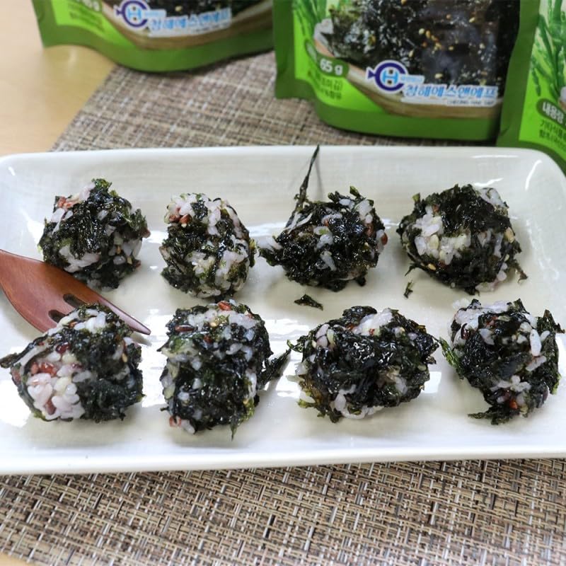 Miniatura 8 de Minecook Hamcho coreano premium asado mar salado algas sazonadas Gimbap Laver Savory Snack 2.29 oz x 2 PackNori Snack