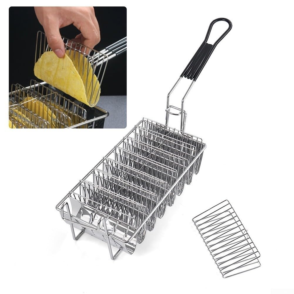 Cesta para Freír 8 Rejillas para acero Inoxidable Cesta para