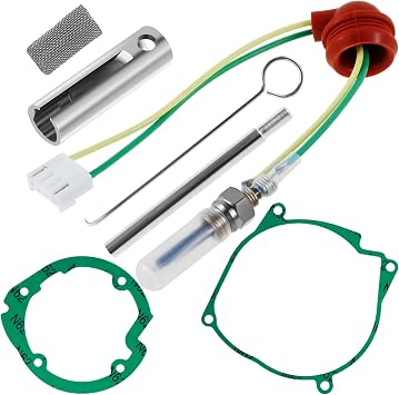 Glow Plug Repair Kit, 12V 2KW 5KW 8KW Parking Diesel Heater Glow Ignition Plug Kit with Filter and Removal Fitting Tool, Ceramic Air Heater Glow Plug Repair Kit, Diesel Heater Accessories
