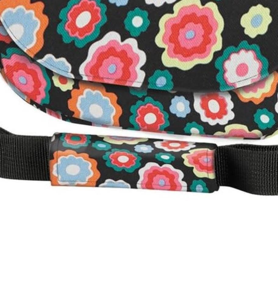 KlickFix Asista Teile fürs Rad Unisex – Erwachsene Klickfix Lenkertaschen, Happy Flowers, 25X19X8Cm