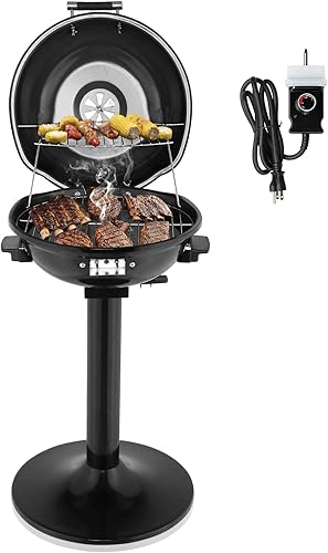 Miniatura 10 de Outvita - Parrilla eléctrica para interiores y exteriores de 1600W, parrilla portátil extraíble con diseño de doble capa para encimeras, barbacoa,