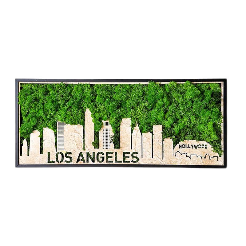 GOWE Los Angeles Moss City Silhouette Metal Wall Art Medium