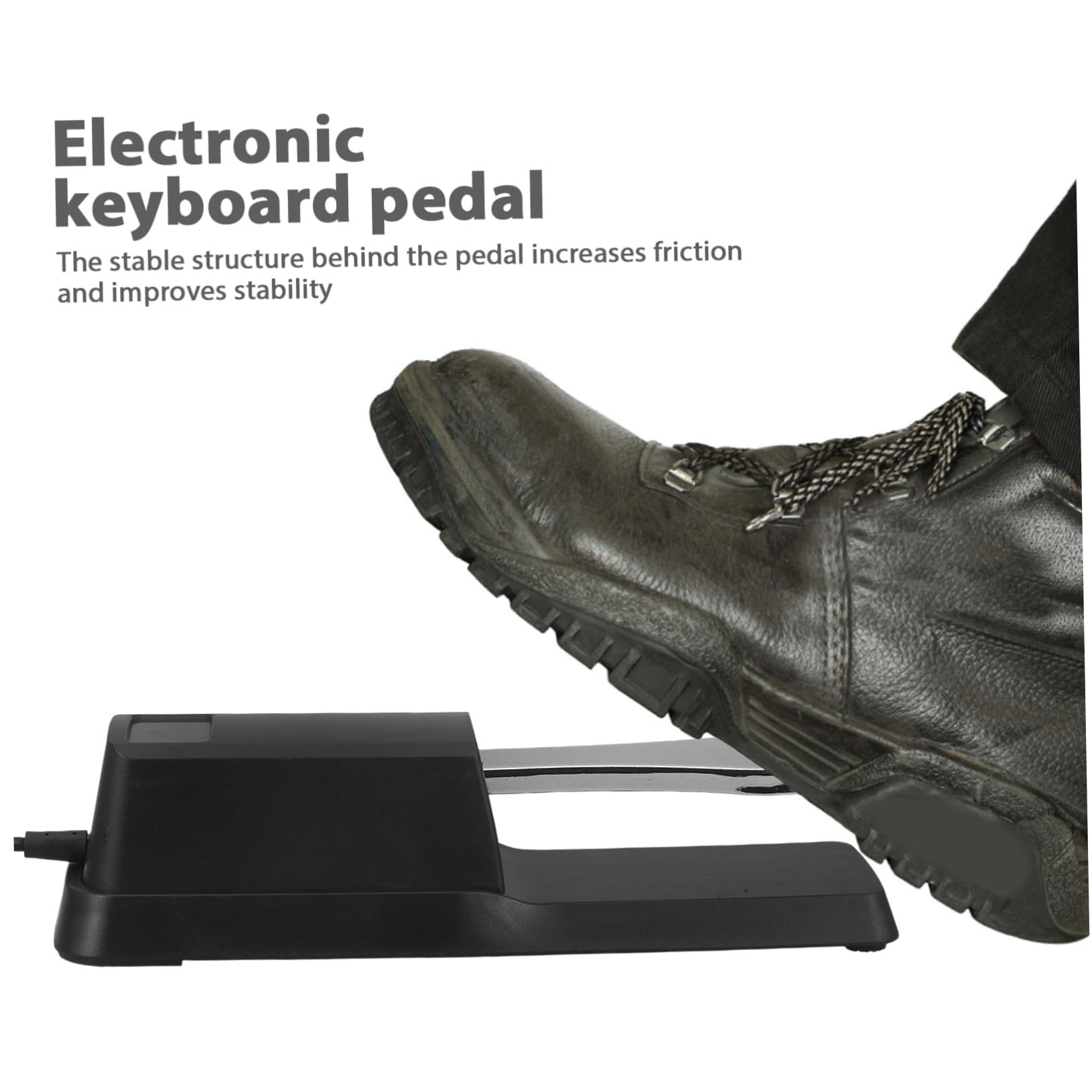 Pedal de Sostenido para Piano Eléctrico Resistente Antideslizante Efecto Prolongado para Estudio y Práctica Compatible con Teclados y Pianos Digitales Color Plateado