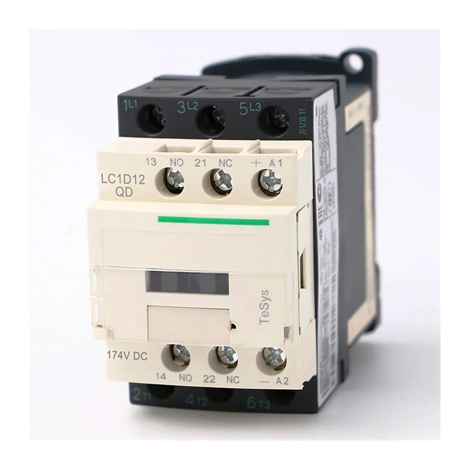 QRUYHBAJU LC1D12QD DC electromagnetic contactor 3P 3NO LC1-D12QD 12A 174V DC Coil