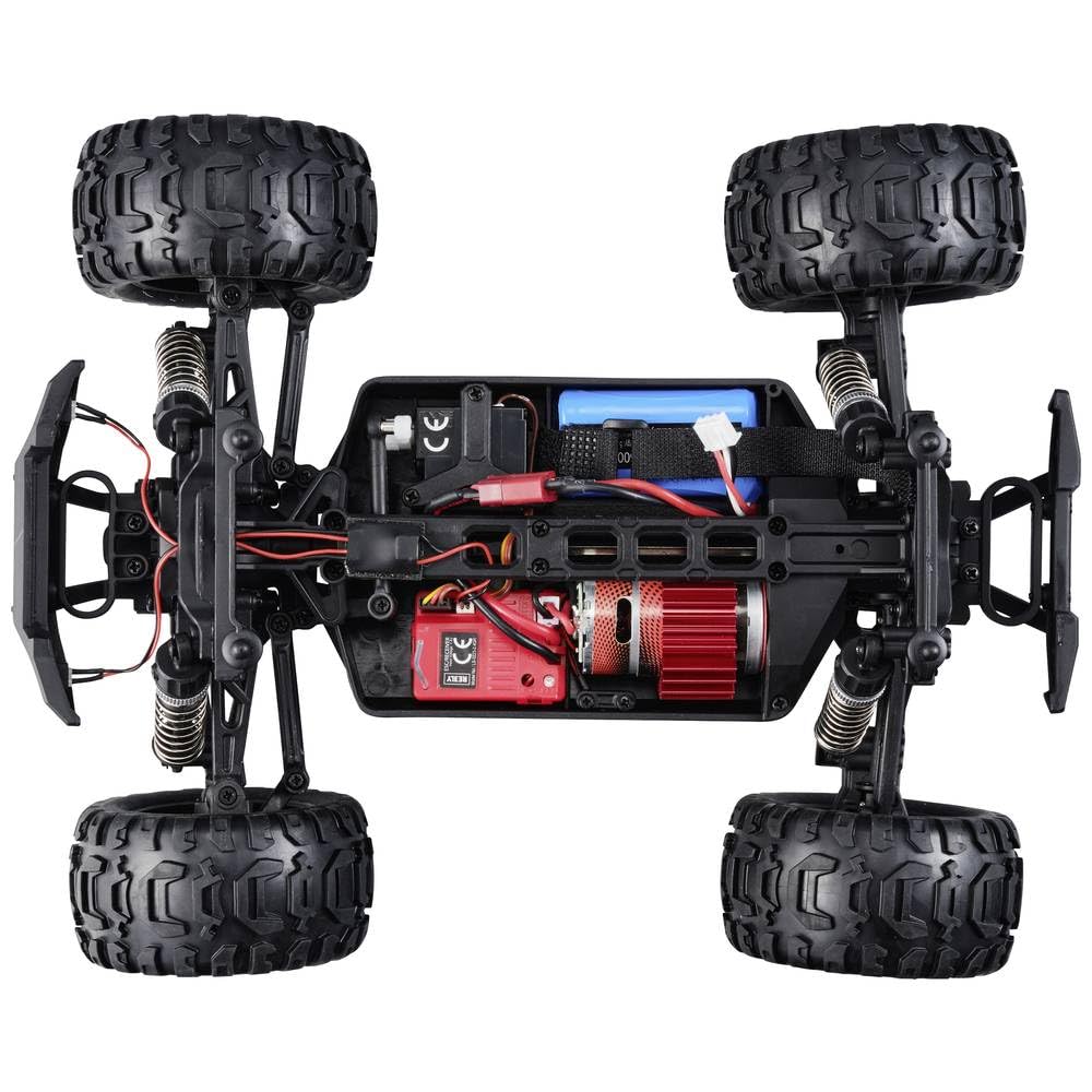 Reely Ravage 4x4 V2 Orange/Weiß Brushed 1:16 RC Modellauto Elektro Monstertruck Allradantrieb (4WD) RTR 2,4 GHz inkl. A