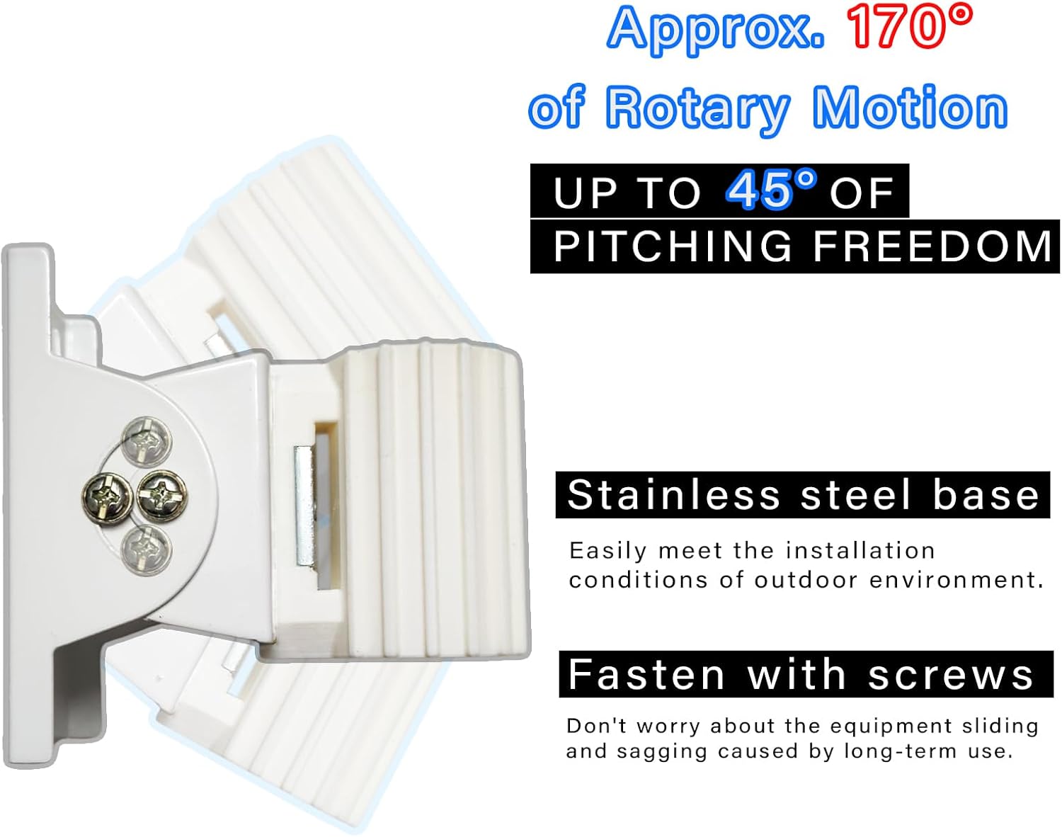 Adjustable Wall Mount Bracket Kit for Ubiquiti NanoStation NS-5AC Loco5AC NSM5 LocoM5 NSM2 LocoM2 LTU Lite – Outdoor Wireless Bridge Mount Hold for CPE AP Client Access Point Installation -Pack of 2