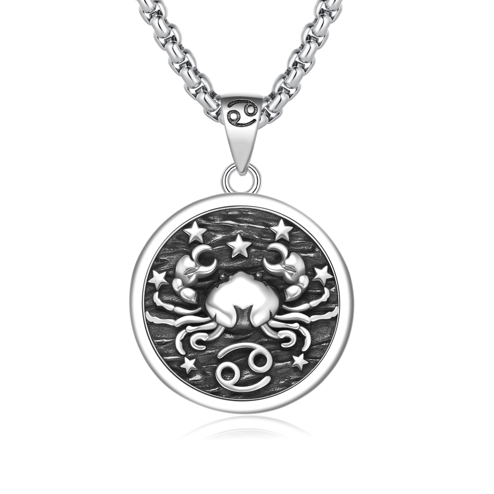 REDSUN Collana a costellazione, con segno zodiacale, in argento sterling 925, con ciondolo a costellazione, 12, collana ossidata, per donne e ragazze