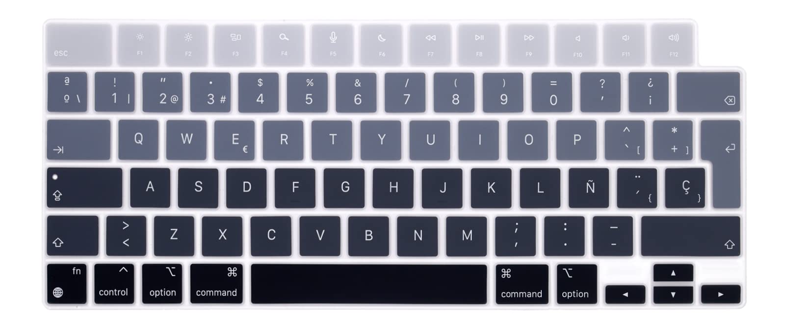 Funda de teclado española para MacBook Air de 13.6 pulgadas 15.3 pulgadas (A2681 A2941)/Pro 14 pulgadas 16 pulgadas A2991 A2992 A2779, para MacBook Neo13 A18Pro Chip/A3404, silicona (gris