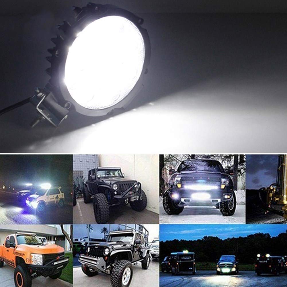 Faros Largo Alcance Led Moto Offroad luces de niebla Lámpara de trabajo de conducción LED para camión Fuera de carretera Barra de luz LED Black,One Size