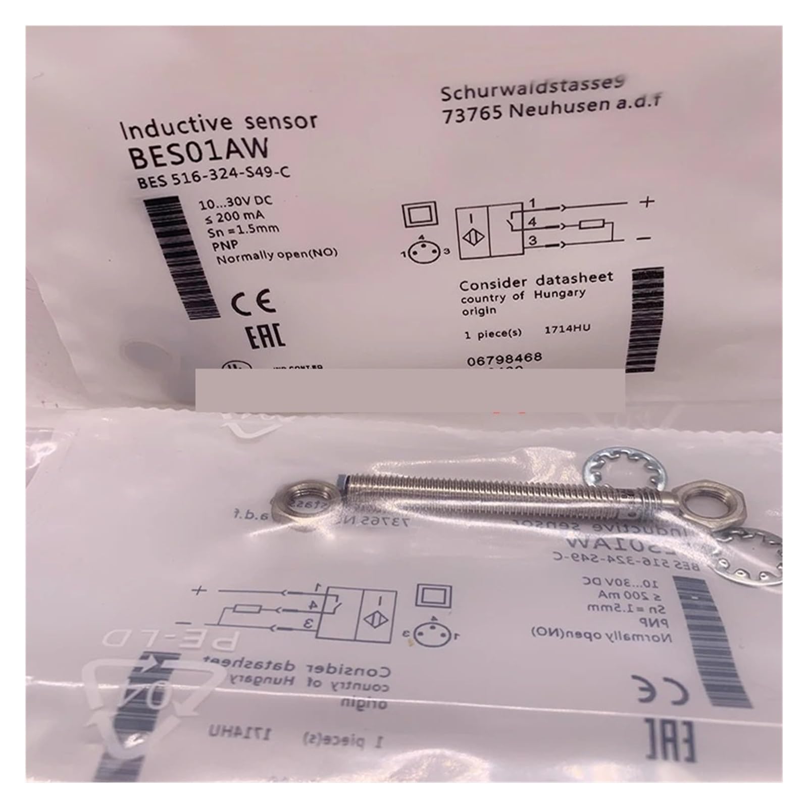 CXFCIHFT 1pcs Sensor BES01AW BES516-324-S49-C Proximity switch