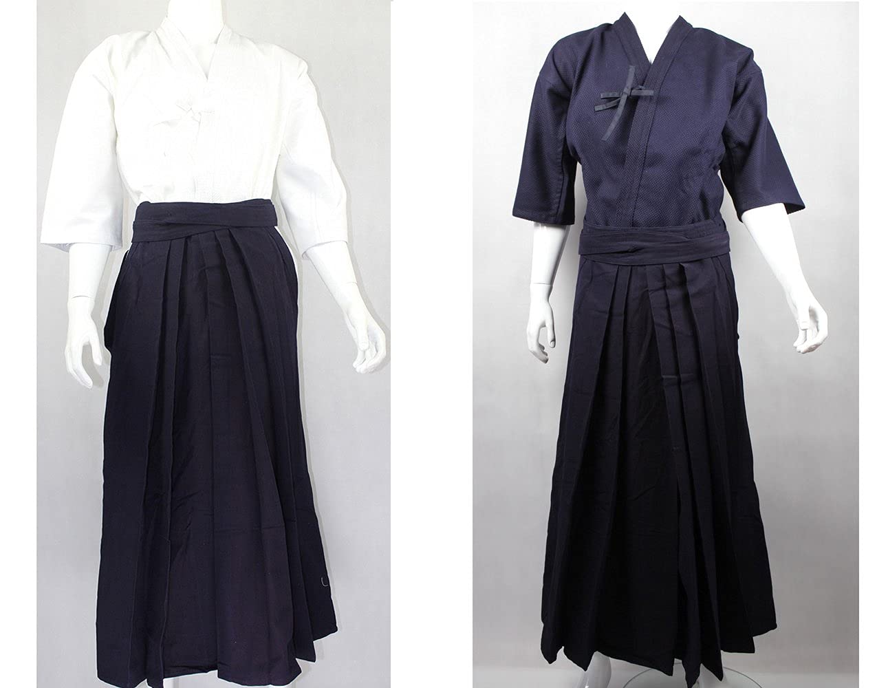 Mens Womens Giapponese Kendo Kendo Arti Marziali Uniforme Karate Kung Fu Ninja Aikido Giacche Keikogi Kendo e Hakama Pantaloni Abbigliamento,Darkblue + Darkblue,Xxl/185