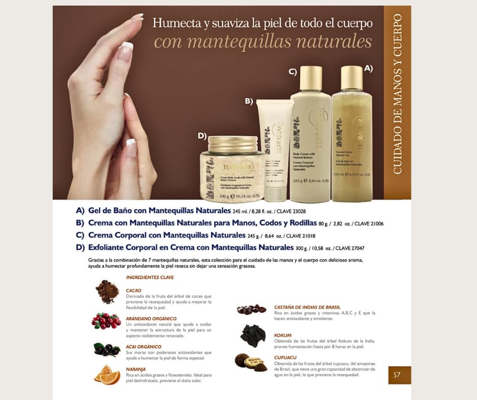 Miniatura 7 de Crema con Mantequillas Naturales 8.64 oz.  8,64 oz.Marcas Terramar