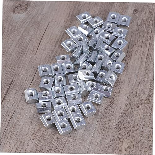 Vaguelly 100 Peças Porca Deslizante Padrão Europeu Tipo T Porca Deslizante Quadrada Porca Deslizante