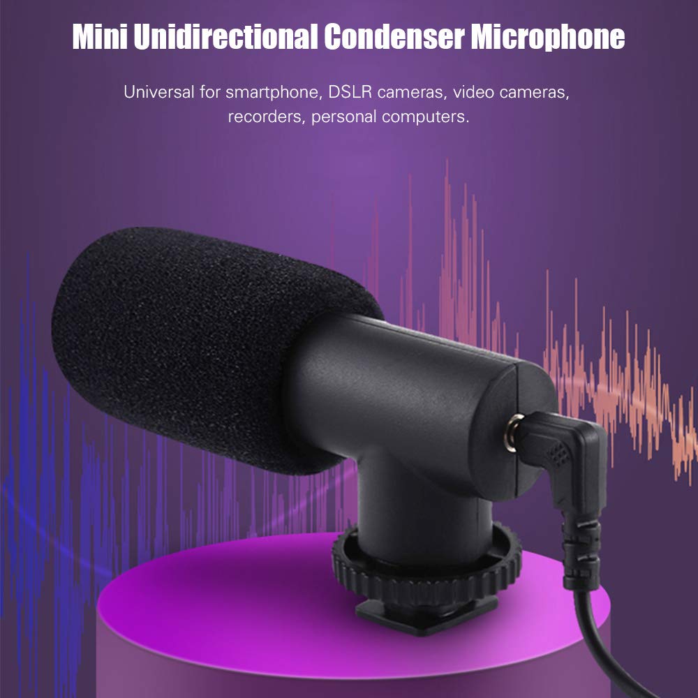 Andoer Microfono XLR Condensatore Stereo Unidirezionale Per Videocamera Sony Panasonic, Registrazione Audio Per Interviste E Video - 2