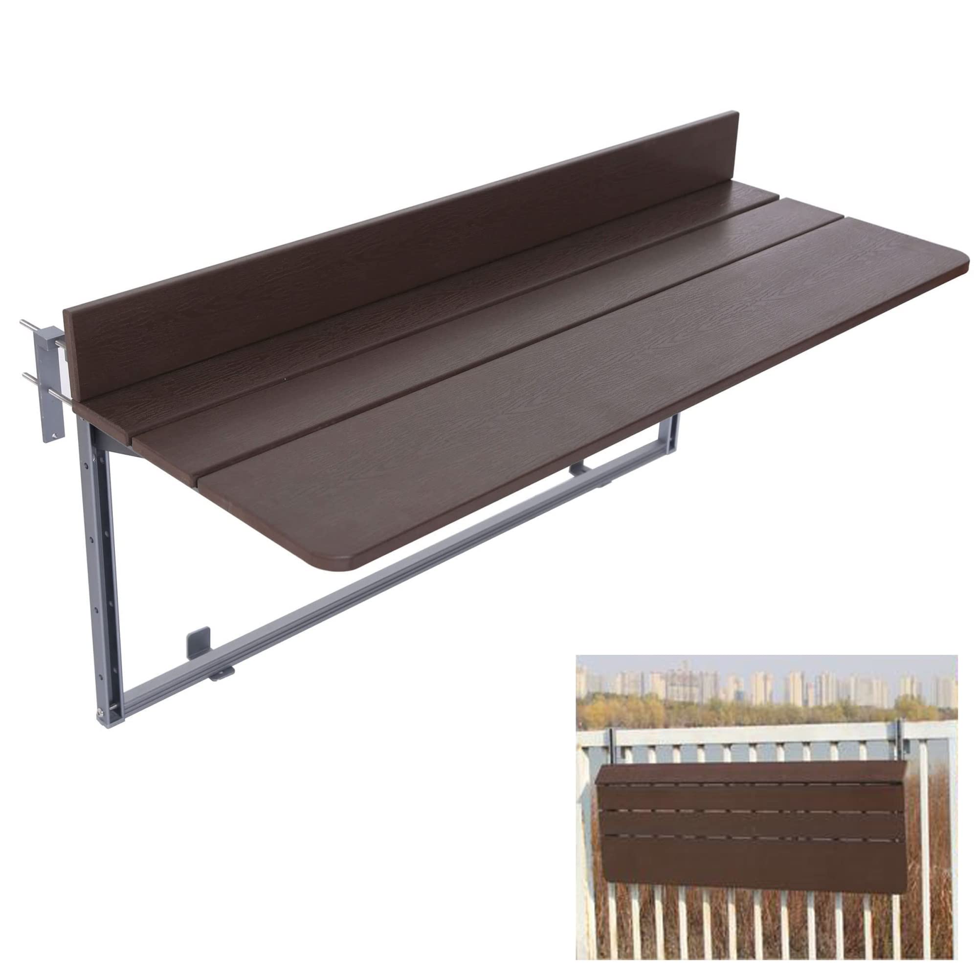 Table de balcon réglable pour petit espace, la solution pliable pour ordinateur
