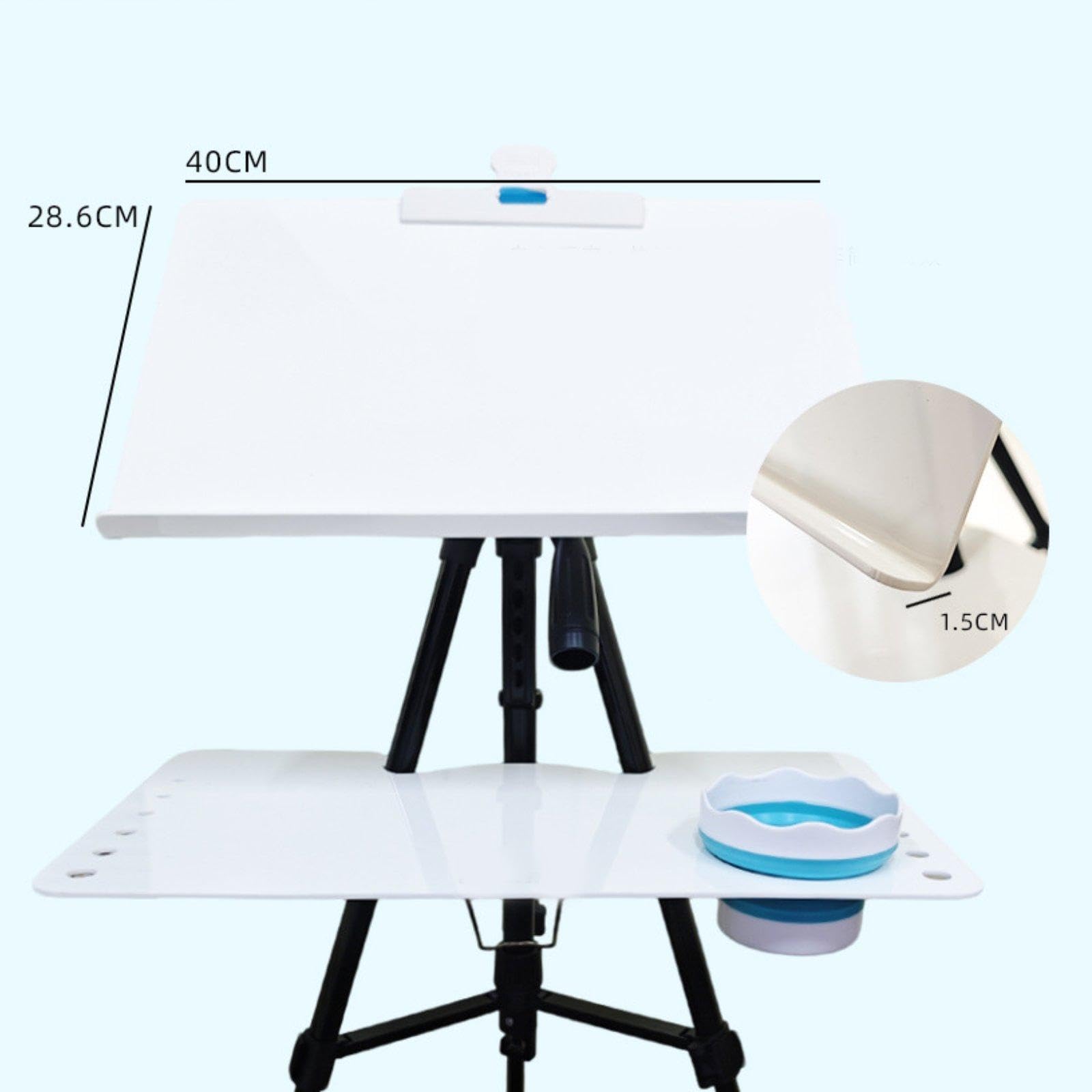Caballete Portátil, Soporte de Pintura de Metal Ajustable, Soporte Multifuncional para Tablero de Acuarela, Plegable, Telescópico, con Bolsa de