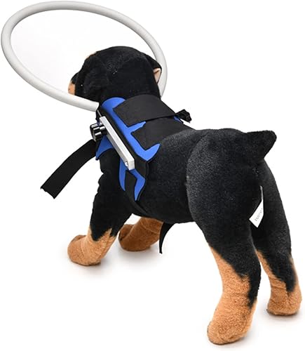 Miniatura 3 de Arnés ciego para perros, pequeños, medianos y grandes, para perros ciegos que caminan, halo de perro guía, accesorios para perros ciegos, azul,