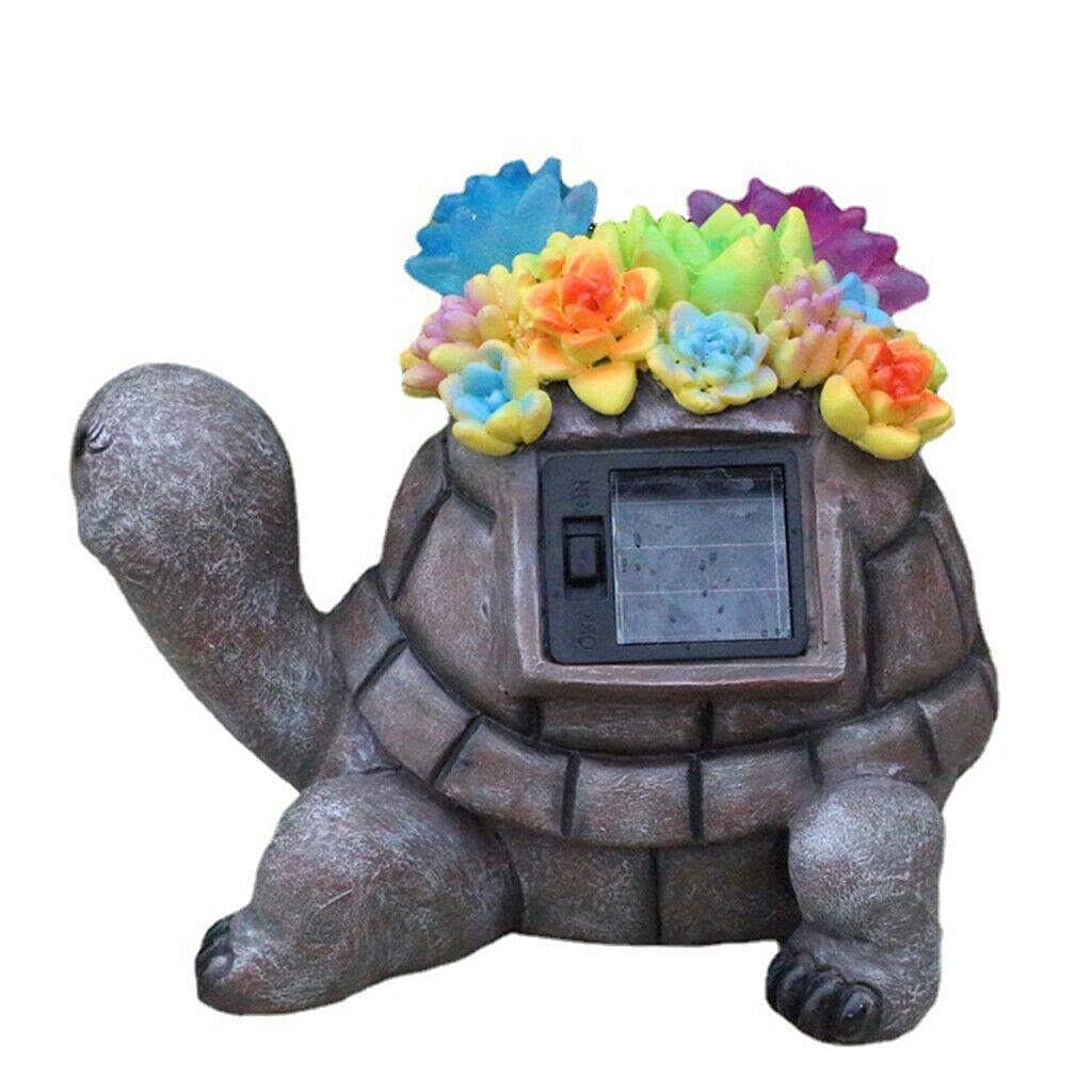 Nuove statuette luminose di tartarughe da giardino solari aggiornate Decorazioni per esterni, statua in resina di tartarughe con faccia di rana dolce ad energia solare 2023 | IT
