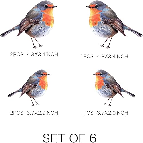 Miniatura 3 de Bird Vinyl Stickers, Robin Sticker, Mirror Stickers, Car Sticker Vinyl Art, Robin Wall Sticker, Nursery Decal, Bird Wall Decal, Christmas Decor,