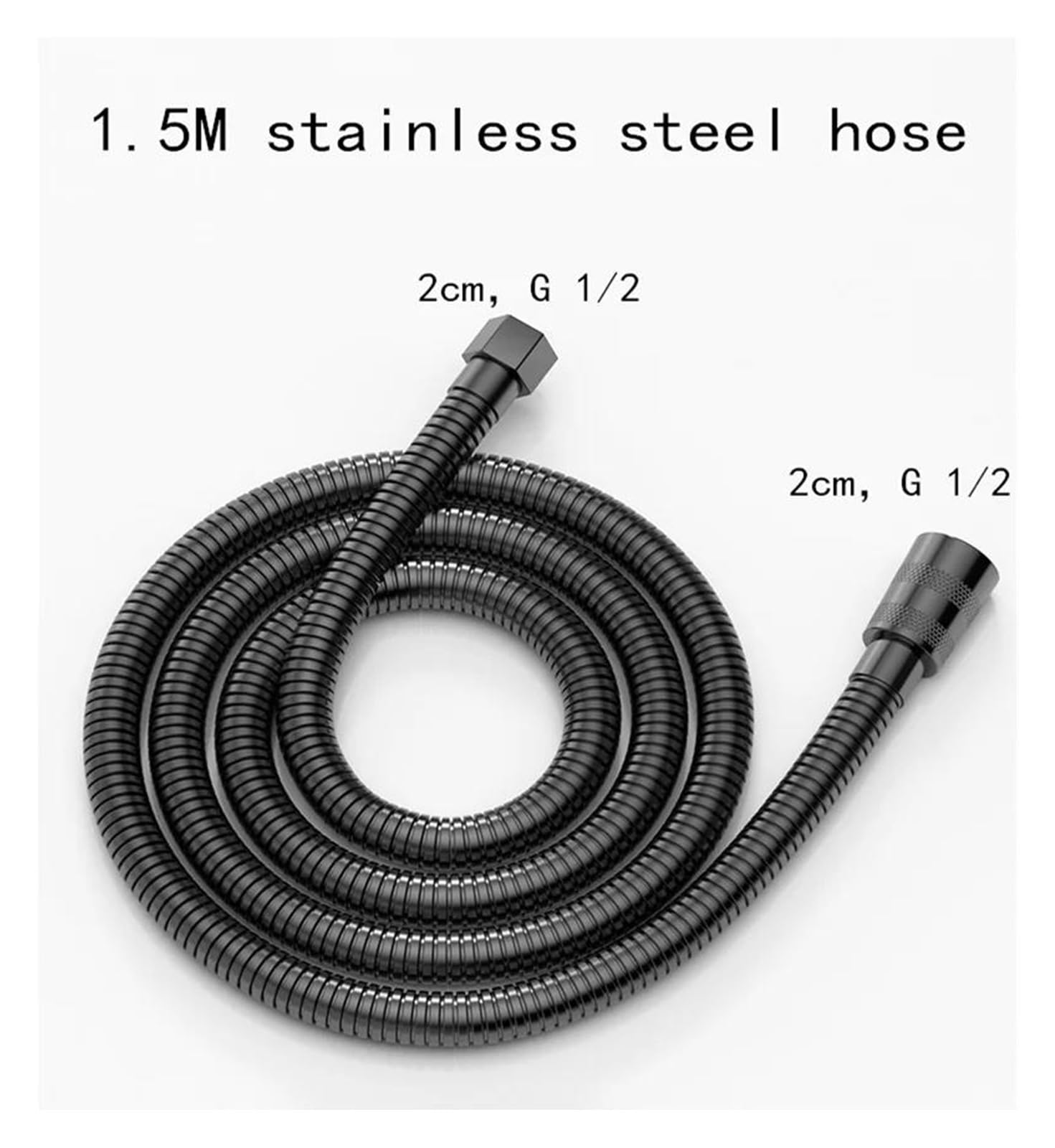 Soffione doccia ad alta pressione 5 funzioni con pulsante di commutazione spruzzo risparmio idrico doccia regolabile(Black shower)