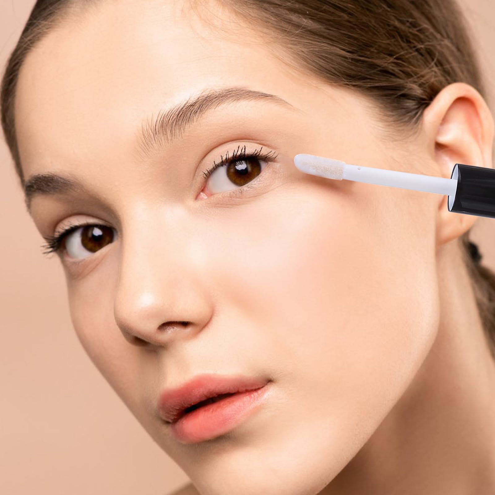 Tubo de Brillo de Labios Vacío de 4ml Plástico Doble Extremo | Negro, 10 Unidades con Tapón de Goma, Rellenable para DIY y Uso Diario