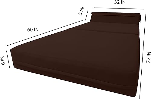 Miniatura 372 de Sofá cama plegable color gris de espuma, 6 pulgadas. Grosor x 32 pulgadas, ancho x 70 pulgadas. Cama de Invitados, cama plegable con espuma de alta