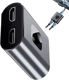 Display Selector – 2 in 1 Out Connector Adapter | Plug & Play Splitter for PC, Laptop, Monitor, TV, Console, Streaming Setup, Home Office, Studio, and Video Conferencing