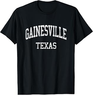 Gainesville Texas TX Vintage Athletic Sports Design T-Shirt