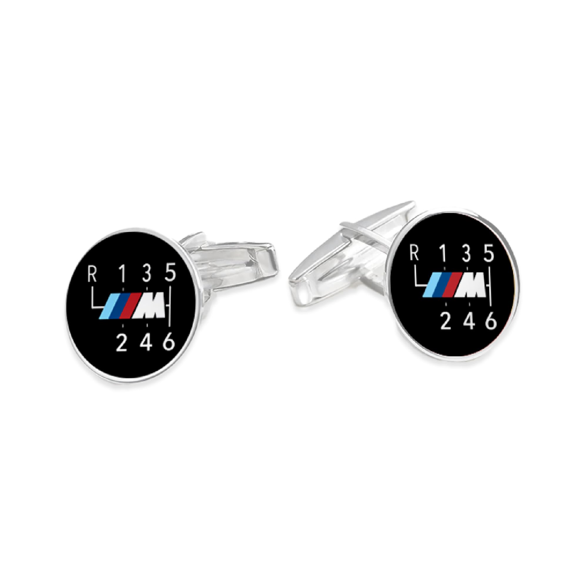 Pla Pla Pla Gemelos plata redondos. Diseño de caja de cambio de coches Gemelos para Bodas, eventos, fiesta. Gemelos Camisa Traje Esmoquin con diseño automoción. Regalo día del padre, novio, regalo padrino.