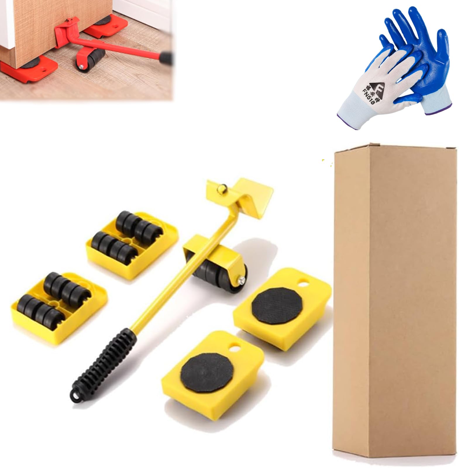 Outfany Mr. Hercules - 2024 Dotmalls Mr. Hercules - Libiyi Mr. Hercules - Sherem Mr. Hercules - Ribili Mr. Hercules Furniture Lifter for Transporting Heavy Objects (yellow)