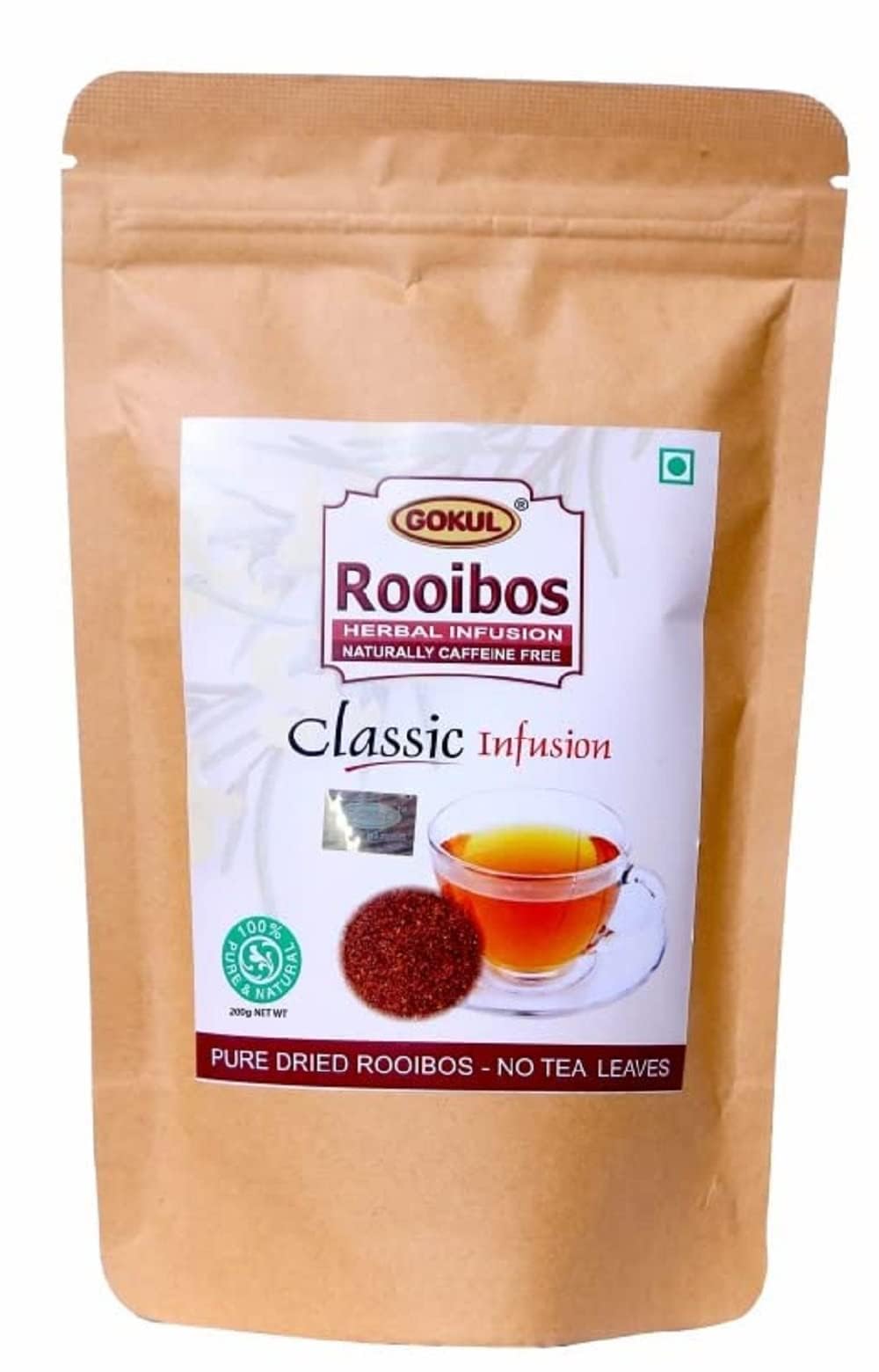 Gokul South African Rooibos Tea (Pack of 2-200g Total) | 40 Cups | 100% Natural Caffeine-Free Herbal Red Bush Tea | Rich in Antioxidants | Pure Premium Loose Leaf Alternative | Non-GMO & Gluten-Free-image-41