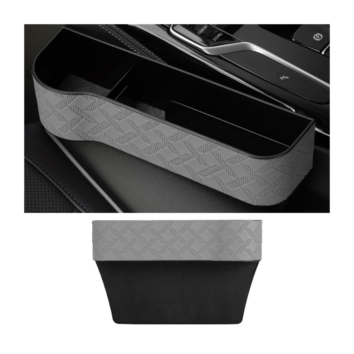 HLBLLRUXT For VW Tiguan Touareg Touran Atlas GOL 2000-2023 2024 Car Seat Gap Filler Organiser, Premium Car Console Side Pocket Storage Box Car Seat Gap Filler,RHD-A