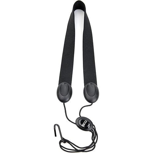 Rico Saxophone Strap, Tenor/Baritone, Black Nylon