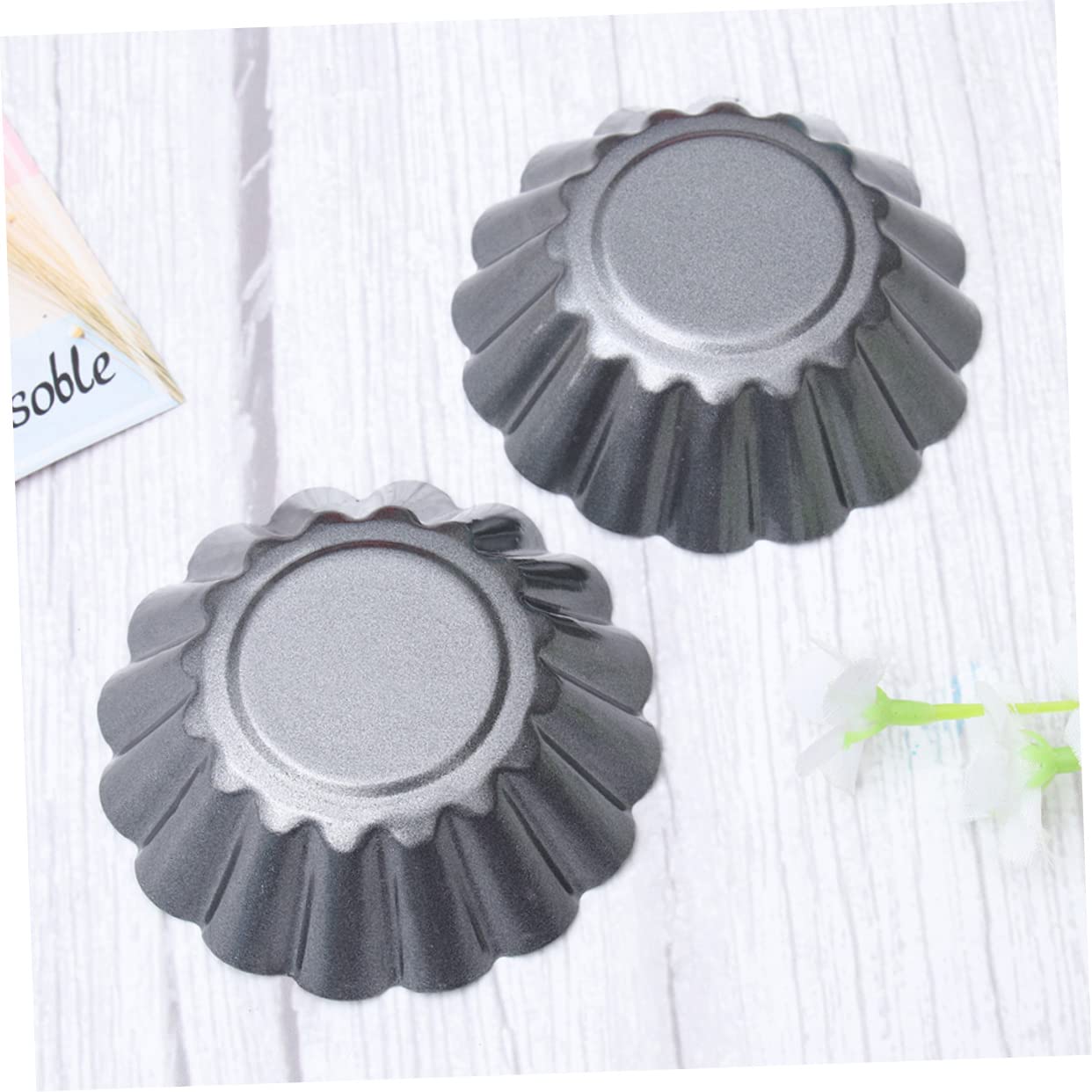 SHOWERORO 15piezas Molde Para Tarta De Huevo Espesado De Carbono Molde Antiadherente Para Tartaletas De Huevo Accesorio Para Pudín Para Repostería Doméstica