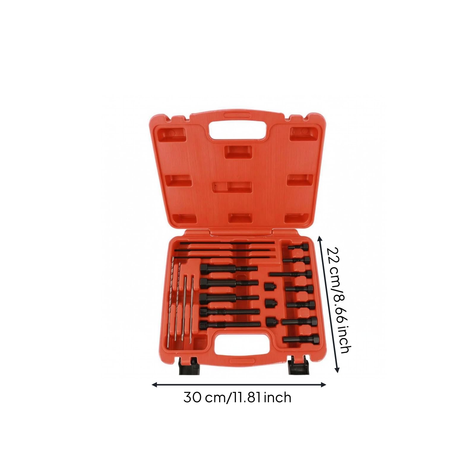 22 Pezzi Estrattore Candelette | Alloggiamenti Interni Sagomati, Professionale, Set di Estrazione, per Officina, Meccanici, Rosso