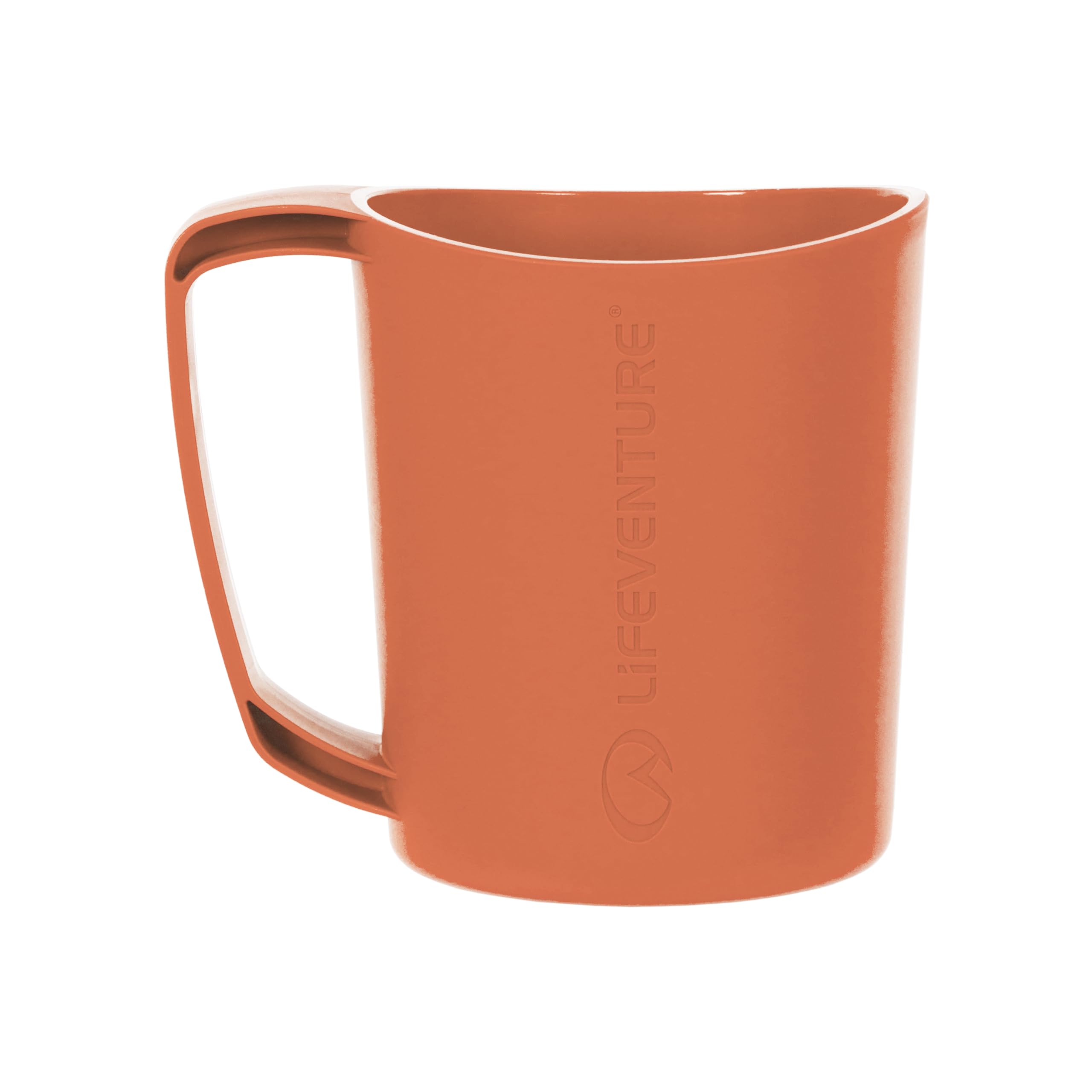 Lifeventure Ellipse Reusable Big Mug for Camping, Travel & Outdoor - Rust Orange