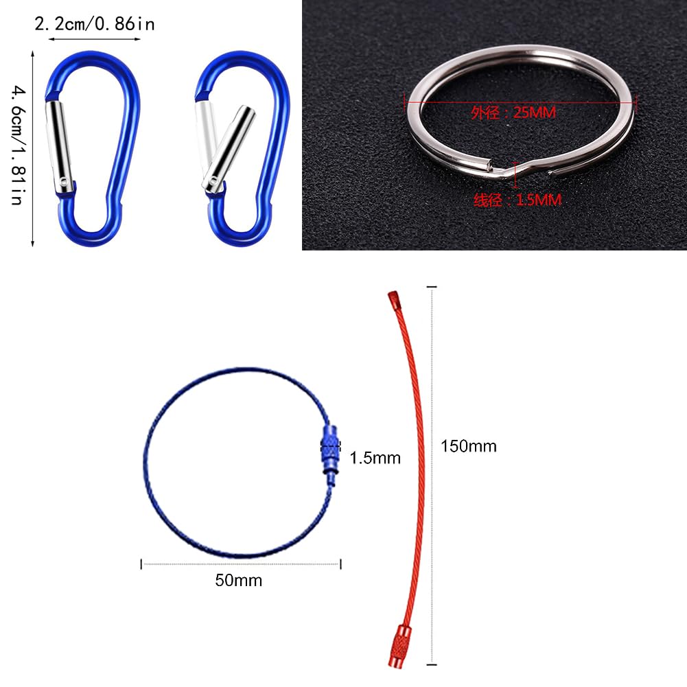 Moschettoni Piccoli - 10 Pezzi, Lega Alluminio, Neri, Per Chiavi, Zaini, Campeggio, Escursionismo - Foto 4