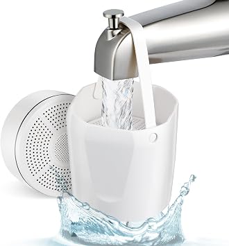 Bath Filter for Tub Faucet, 8 Stages Bath Water Filter for Tub, Removes 95% Chlorine, Lead, Fluoride & Heavy Metals, Improve Skin, Hair and Nails Condition, BPA Free White