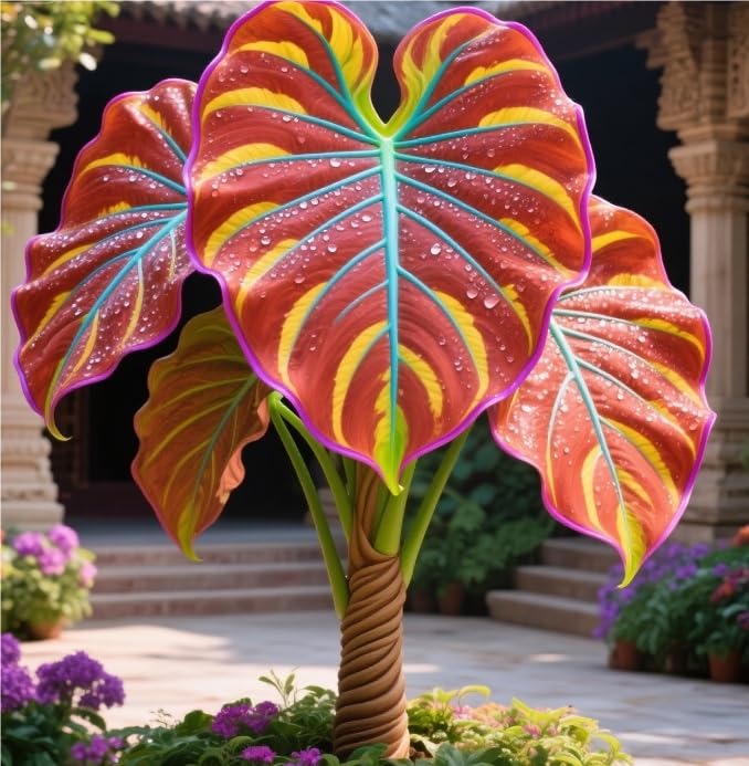 Magnificent Elephant Ear Bulbs in Bulk UK: Hardy Perennial Splendor for Breathtaking Garden Displays-3 Bulbs-B