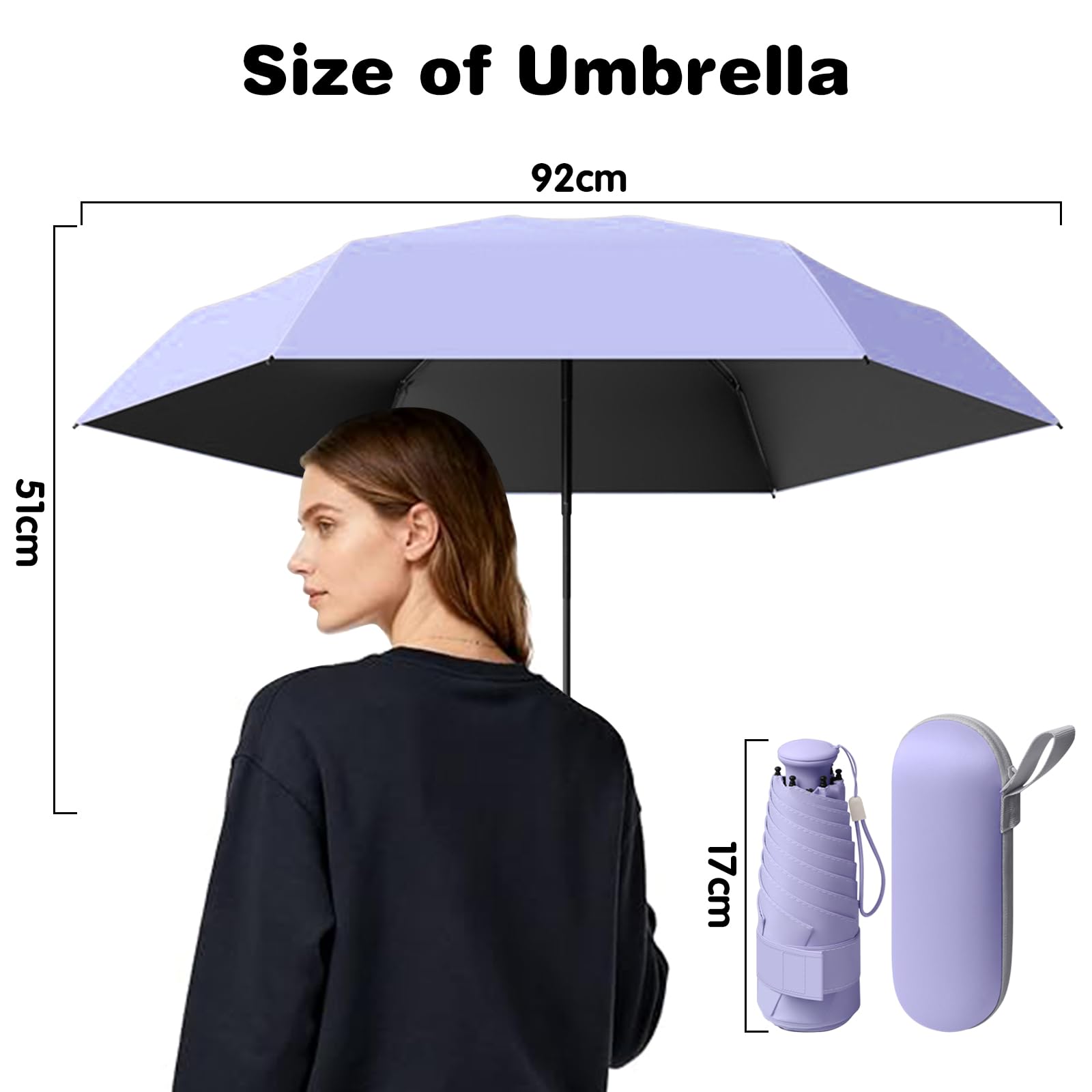Mini Parasol Kieszonkowy, Składany Parasol Przeciwwiatrowy, Parasol Przeciwsłoneczny, Codzienne Podróże, Zawiera Pudełko Do Przechowywania, Chowany Uchwyt, Unisex