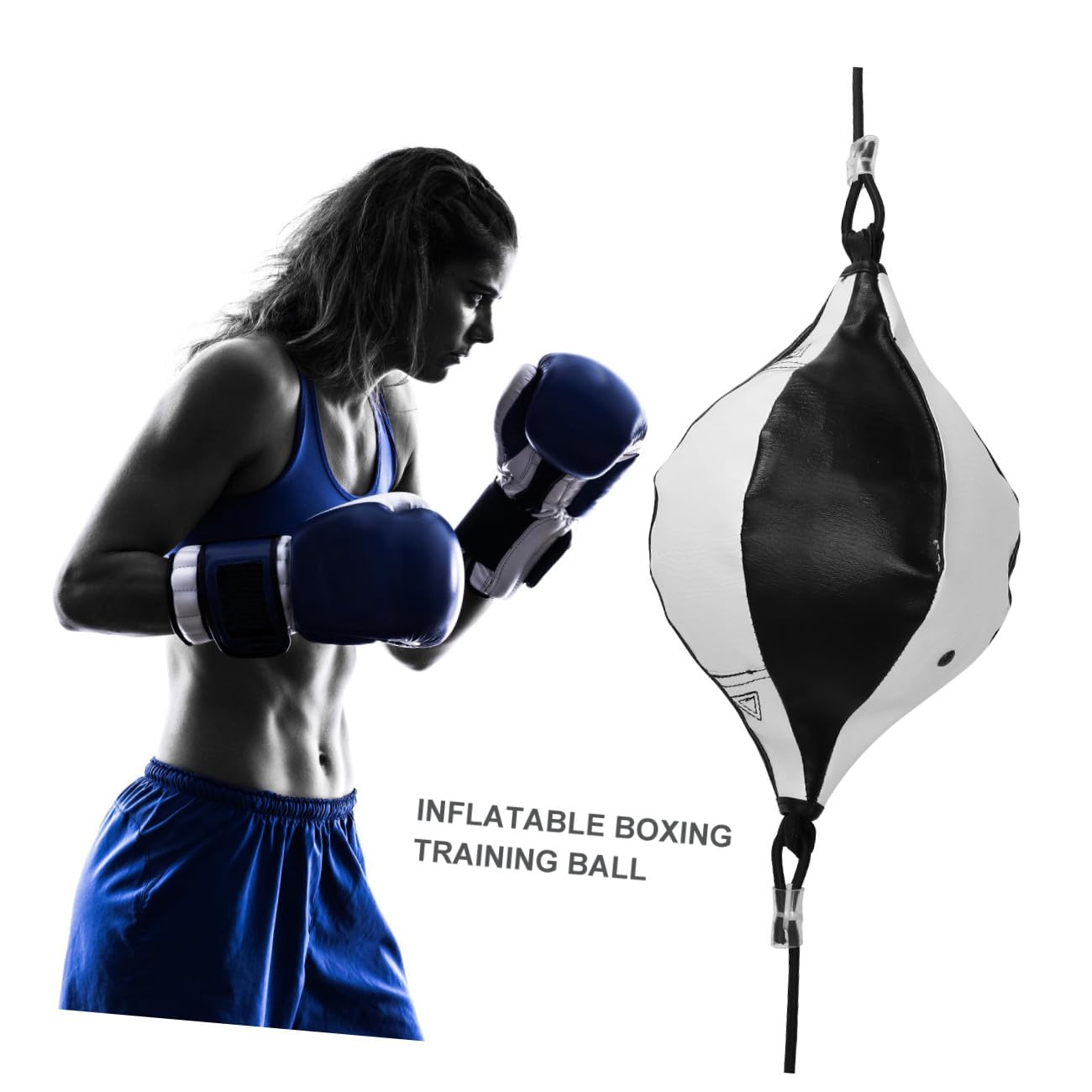 BESPORTBLE Reaktionsball Boxen Training Mit Doppelendball Set Inkl. Inflator Und Haken Für Reflex- Und Geschwindigkeitstraining Im Heim- Und Fitnessbereich